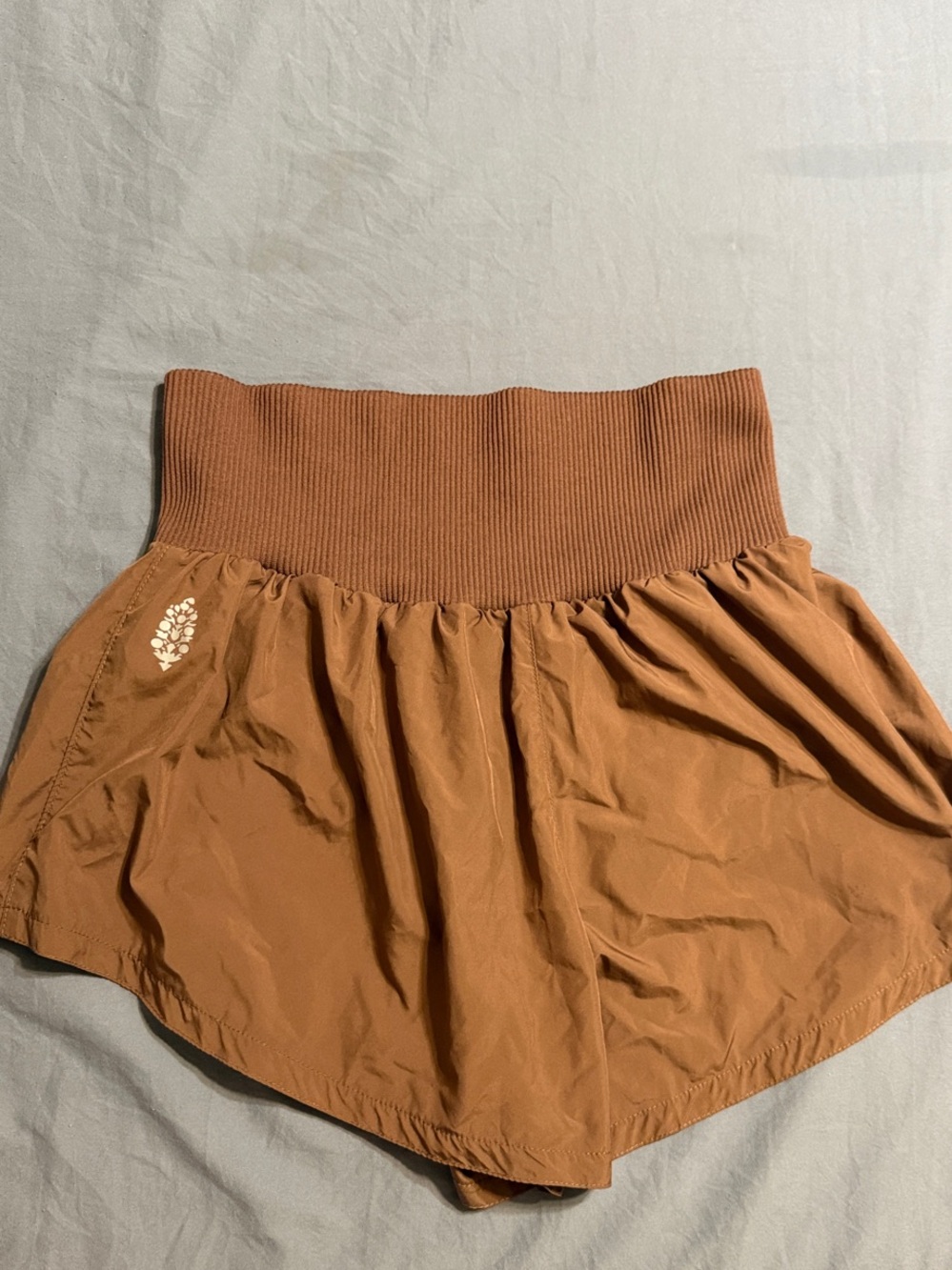 Free People Movement High-Rise Running Shorts – Rust Brown